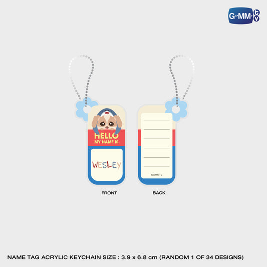 GMMTV GASHA NAME TAG ACRYLIC KEYCHAIN