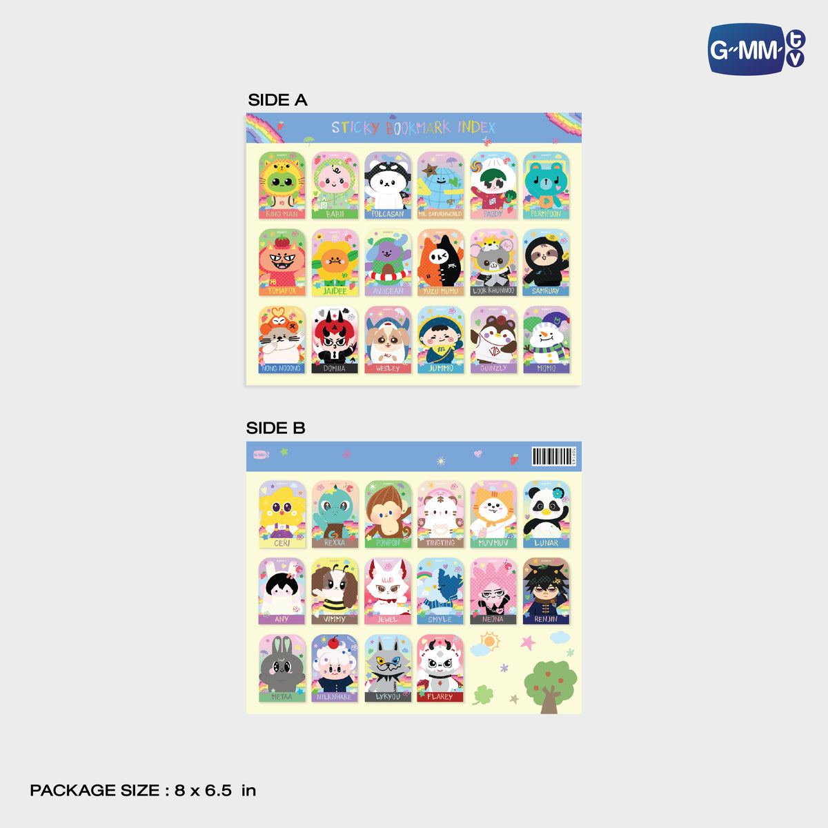 GMMTV FANDOM CHARACTER STICKY BOOKMARK INDEX