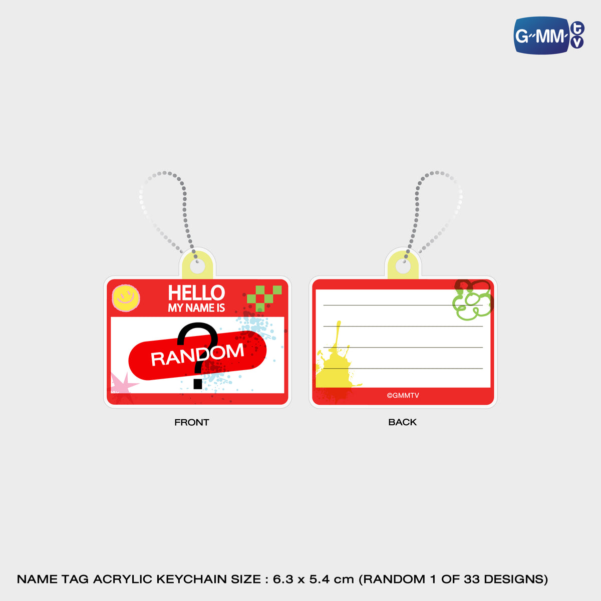 GMMTV GASHA NAME TAG ACRYLIC KEYCHAIN POP UP HONG KONG