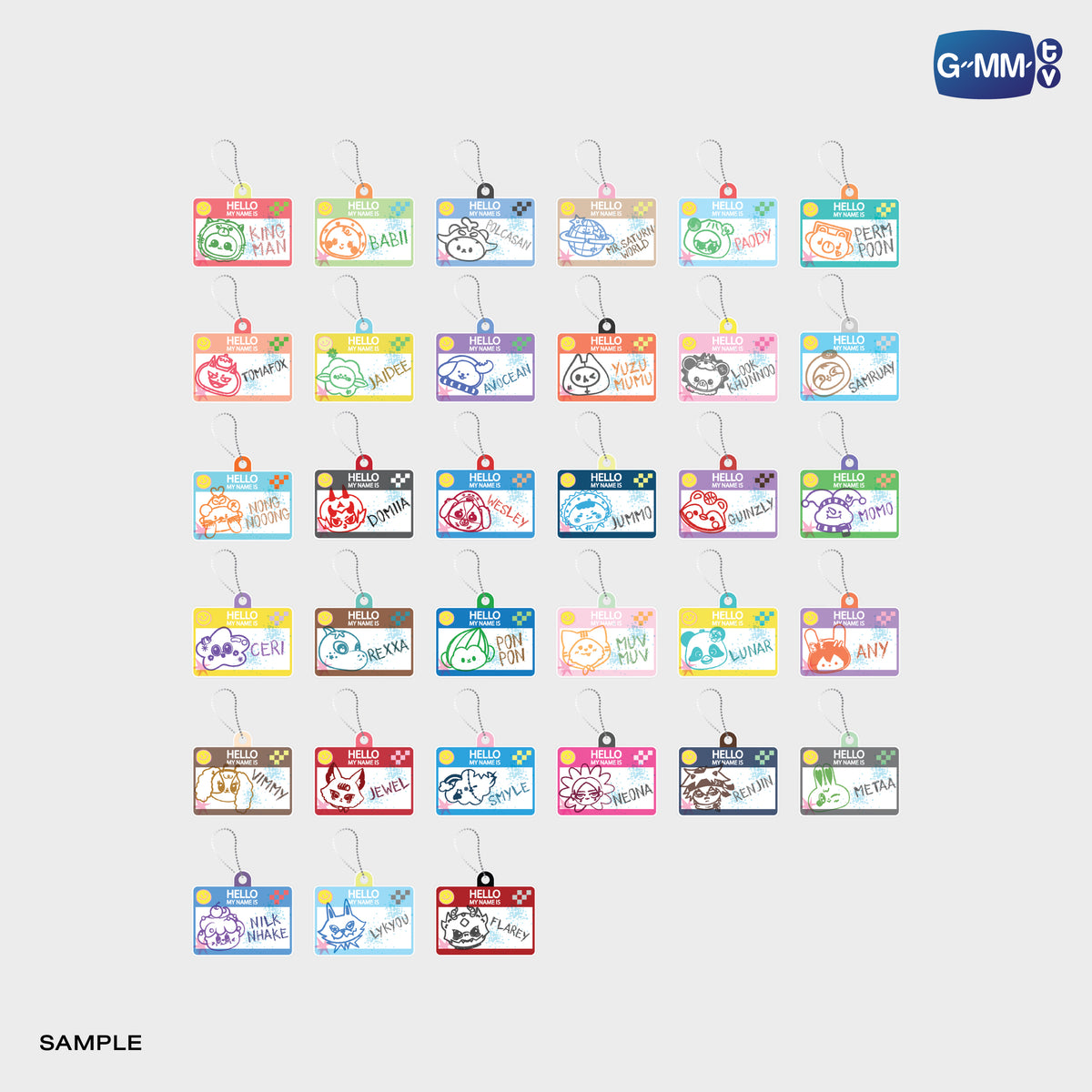 GMMTV GASHA NAME TAG ACRYLIC KEYCHAIN POP UP HONG KONG